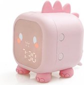 Slaaptrainer Kinderen – Wekker - Wake-Up Light en Nachtlampje in 1 – Digitaal - Slaapwekker met USB Oplader & Handleiding – Draadloos te Gebruiken - Roze