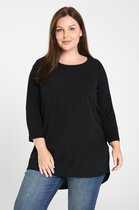 Paprika Dames Tuniek in twee effen crêpestoffen - T-shirt - Maat 52