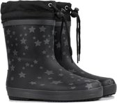 *gevoerd* FashionBootZ regenlaarsjes met sterren Zwart - Grijs-31.5