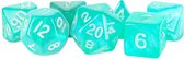 Dobbelsteen - Tiny 10mm(klein) dice Teal dobbelstenen voor o.a. Dungeons & Dragons