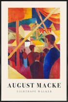 JUNIQE - Poster in kunststof lijst Macke - Tightrope Walker -13x18
