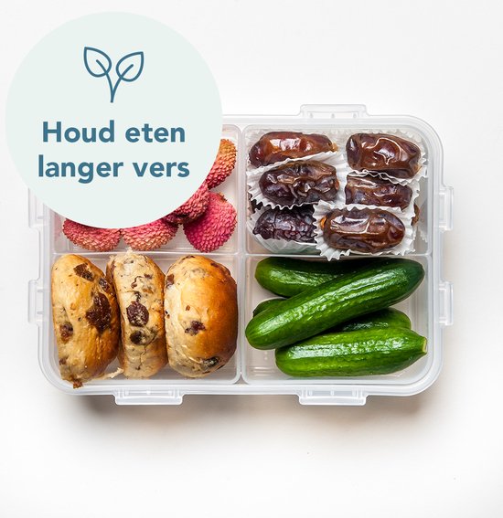 Lock & Lock Lunchbox | Boîte à collation avec séparateurs - Lot de 3 pièces - 460 ml + 1 litre + 1,6 litre