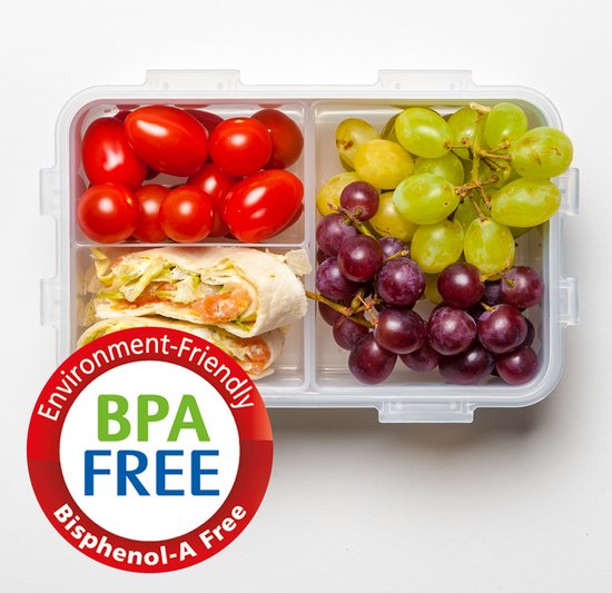 Lock & Lock Lunchbox | Boîte à collation avec séparateurs - Lot de 3 pièces - 460 ml + 1 litre + 1,6 litre