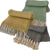 Set Woonplaids Parijs - Mixed Colours - 3 stuks - 125x150cm