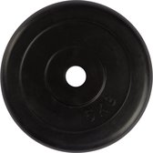 VirtuFit Rubberen gewicht - Halterschijf - 30 mm - 5 kilo - Zwart
