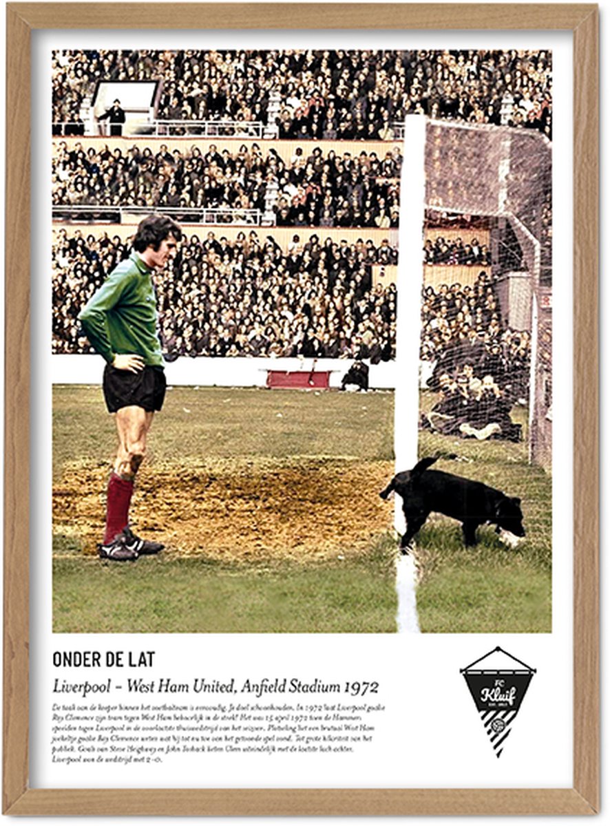 FC Kluif 'Onder de lat' poster - Voetbal poster - 70 x 50 cm
