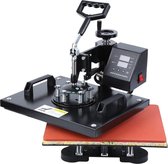 Transferpers | Digitale LCD timer | Hittepers | Constante temperatuur controller | Warmte pers | T-shirts bedrukken | Rubberen grip | 1000W