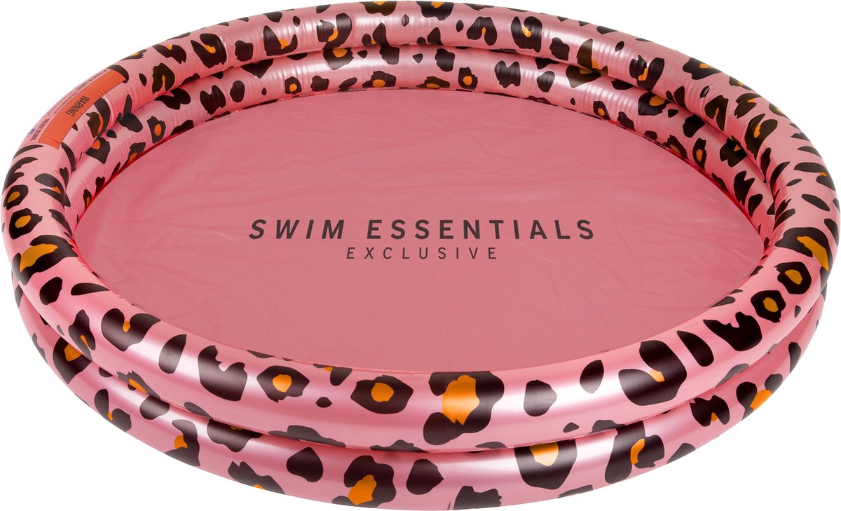 Swim Essentials Opblaasbaar Zwembad - Baby & Kinder Zwembad - Rosé Goud Panterprint - Ø 100 cm