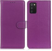 Book Case - Samsung Galaxy A03s Hoesje - Paars