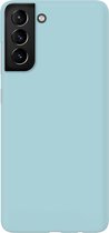 Ceezs Pantone siliconen hoesje geschikt voor Samsung Galaxy S21 - silicone Back cover in een unieke pantone kleur - blauw