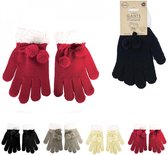 Handschoenen Dames - Handschoenen - Kerst - Winter - Zwart