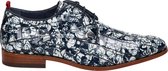 Rehab Fred Brood heren veterschoen - Blauw wit - Maat 44