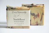 Sandelhout-Zeepblok-stuk zeep-Handgemaakte zeep-Vegan-Palmolie- vrij van plastic-milieu bewust