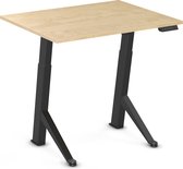 Worktrainer - YDesk - Klein zit sta bureau - Elektrisch - Memory display - 100x80 cm - Zwart/Wildperen