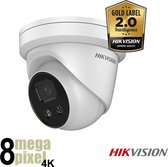Caméra dôme intelligente Hikvision 4K - starlight - microphone et haut-parleur - fente pour carte SD - DS2386-ISU/ SL
