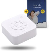 Amosia White Noise Machine -  Slaaptrainer - Slaaphulp - Witte Ruis Baby - Muziekdoosje - Voor Kinderen en Volwassenen - Inclusief Gratis Slaapboek