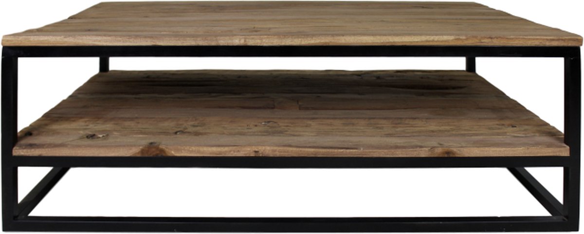Attent haspel wat betreft HSM Collection Salontafel met onderplank - oud hout/ijzer | bol.com
