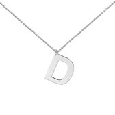 Heart to Get - Grote Letter D - Ketting - Zilver