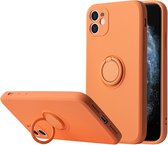 Apple iPhone 12 | 12 Pro Back Cover | Telefoonhoesje | Ring Houder | Oranje