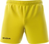Short Givova Capo, P018, korte broek geel, maat XL, geborduurd logo