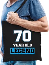 70 year old legend verjaardag cadeau tas zwart - volwassenen - 70e verjaardag kado tas / cadeau tas