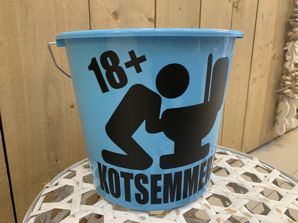 Denox Emmer wit kunststof met maatverdeling 10L - 29x26(h)cm