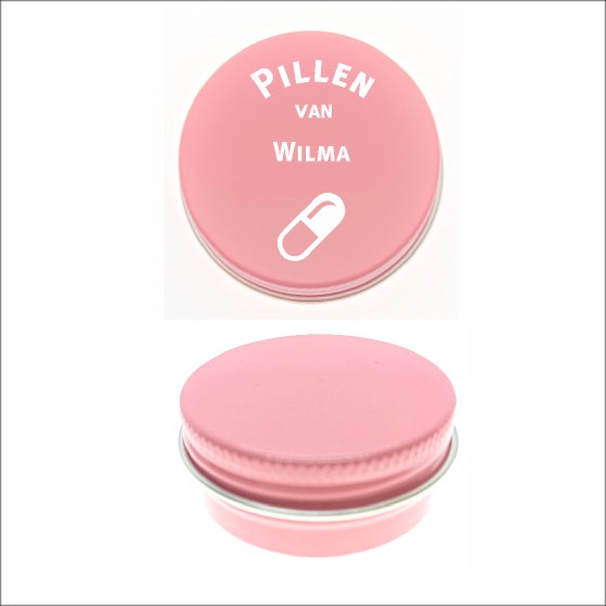 Goedkoopste Pillen Blikje Met Naam Gravering - Wilma