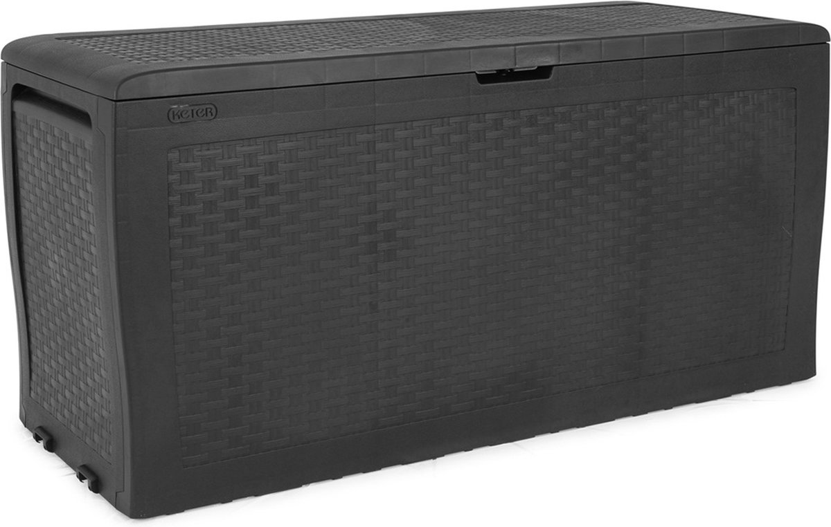 Bol.com Keter Samoa Opbergbox - 270 L - 117x45x57 cm - Grafiet aanbieding