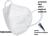 ffp2 mondkapje ! 100 STUKS ! | 5+ laags | ULTRA PROTECTIVE FFP2 N95 | mondmasker - ffp2 mondmaskers - High Quality ffp2 Face mask Medical - ffp2 mondkapje Medische - EXTRA ULTRA Hi