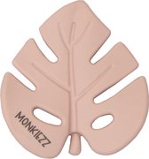 MONKIEZZ® Bijtring leaf | blush | baby | bijtringen | baby speelgoed | baby producten | spelen