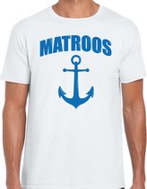 Matroos met anker verkleed t-shirt wit voor heren - maritiem carnaval / feest shirt kleding / kostuum 2XL