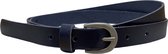 Riem - Tailleriem - Blauw Leer - 2 cm - Riemmaat 95 cm - (Totale Lengte 115 cm)