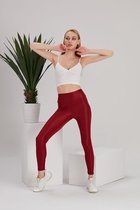 Red High Rise Shiny - Sport Legging