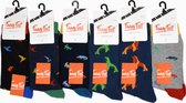 Funny Feet sokken - Happy animal kousen - cadeau - grappige sokken - 6 paar - Naadloos - Maat 43-46