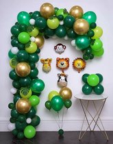 Jungle Thema Party Verjaardag Feestje Versiering 144 stuks - Safari Decoratie Kinderfeestje - XXL - Ballonnen