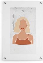 Walljar - Blond Bob - Muurdecoratie - Plexiglas schilderij