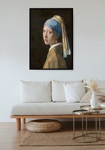 Poster Meisje Met De Parel  - 100x140cm - Premium Museumkwaliteit - Uit Eigen Studio HYPED.®