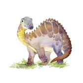 Behangcirkel met een schattige dinosaurus | ⌀ 120 cm | Wandecoratie | Wandcirkel
