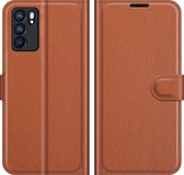 OPPO Reno 6 5G Hoesje - Mobigear - Classic Serie - Kunstlederen Bookcase - Bruin - Hoesje Geschikt Voor OPPO Reno 6 5G