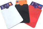 RFID pinpas creditcard hoesjes 3 Stuks / ID kaart beschermers / RFID Blocker / NFC Bankpas en Creditcard RFID Beschermhoesjes / RFID bankpas beschermer.