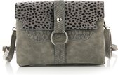 Grijs snake/leopard heuptasje / schoudertasje