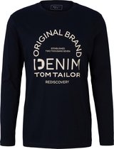 TOM TAILOR printed longsleeve Heren T-shirt - Maat L