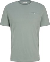 TOM TAILOR structured t-shirt with pocket Heren T-shirt - Maat M