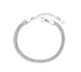 armband dames | zilveren dames armband | 925 zilver | dubbele dames armband | cadeau voor vrouw |
