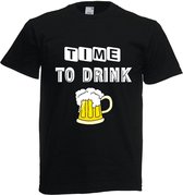 T-shirt maat L - time to drink beer - bier - grappig t-shirt