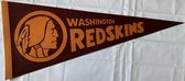 USArticlesEU - Washington Redskins - Vintage logo 2 - NFL - Vaantje - American Football - Sportvaantje - Pennant - Wimpel - Vlag - Rood/Geel/Wit - 31 x 72 cm