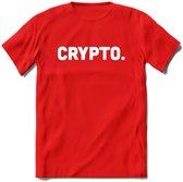 Crypto - Crypto T-Shirt Kleding Cadeau | Dames / Heren / Unisex | Bitcoin / Ethereum shirt | Grappig Verjaardag kado | BTC Tshirt Met Print | - Rood - L