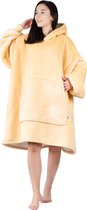 Zenhoodie - Hoodie deken met mouwen - Plaid met mouwen - Extra zacht - Hoge kwaliteit sherpa fleece - Oversized hoodie - Oodie - Beige