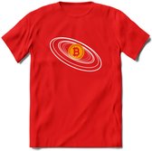 BTC Planet - Crypto T-Shirt Kleding Cadeau | Dames / Heren / Unisex | Bitcoin / Ethereum shirt | Grappig Verjaardag kado | BTC Tshirt Met Print | - Rood - XXL