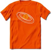 BTC Planet - Crypto T-Shirt Kleding Cadeau | Dames / Heren / Unisex | Bitcoin / Ethereum shirt | Grappig Verjaardag kado | BTC Tshirt Met Print | - Oranje - M